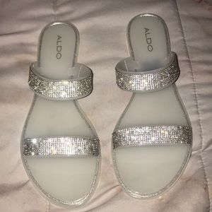 Silver Aldo sandals